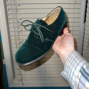 Vintage Green Velvet Oxfords 💚